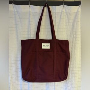 Willow Supply Co. Large Maroon Tote Bag